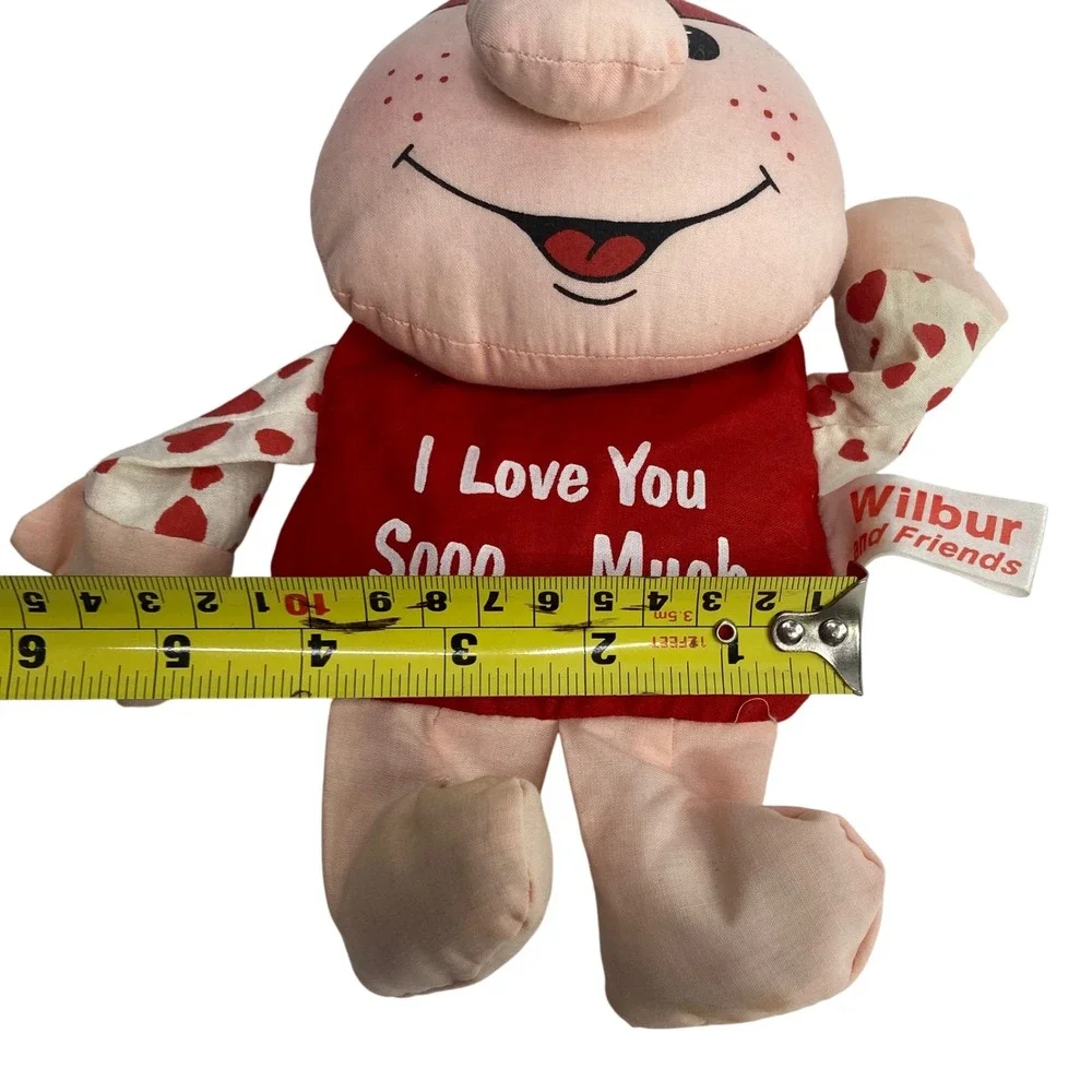 Wilbur and Friends Valentine Plush Doll‎ I Love You Sooo Much Red White 9
